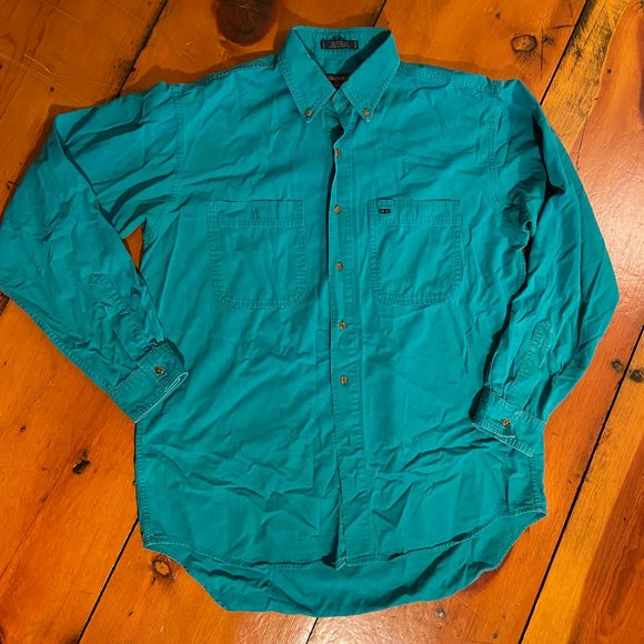 Vintage Teal Oversized Button Down - Picture 2 of 10